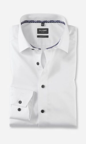 Olymp modern fit, fehér hosszú ujjú ing férfi