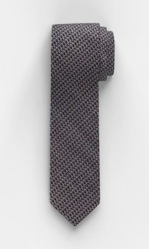 Olymp kék barna mintás selyem nyakkendő férfi