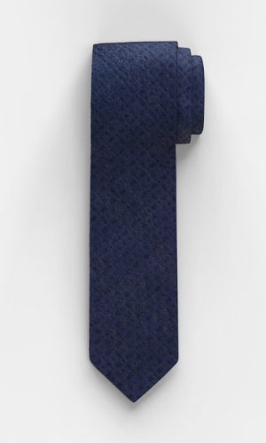 Olymp kék barna mintás selyem nyakkendő férfi