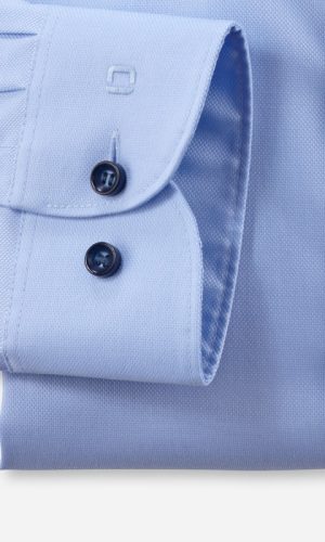 Olymp slim fit világos kék struktúrált ing férfi