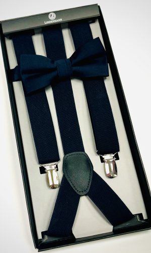 Lindenmann sötét kék nadrágtartó szett férfi