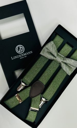 Lindenmann zöld nadrágtartó szett férfi