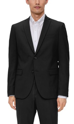 S.Oliver slim fit fekete öltöny férfi ünnepi alkalmakra