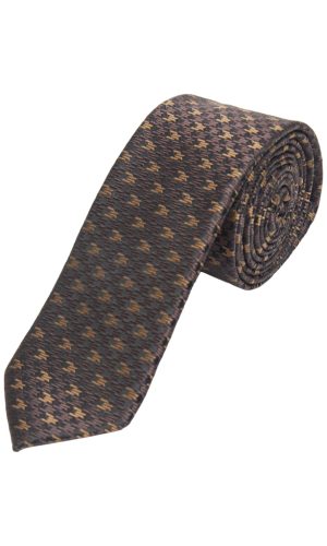 S.Oliver barna mintás nyakkendő férfi