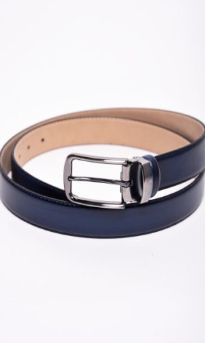 Manzetti sötét kék bőr öv férfi