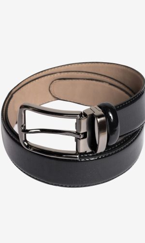 Manzetti fekete lakk bőr öv férfi