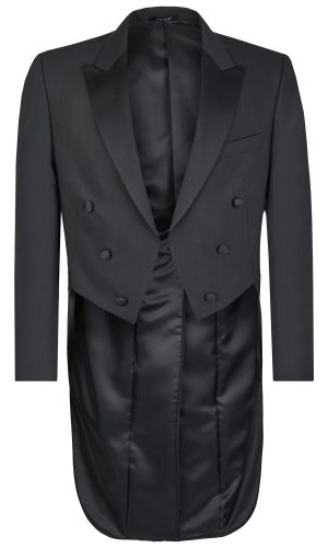 wilvorst modern fit, fekete frakk