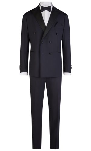 Wilvorst fekete, sálgalléros szmoking férfi