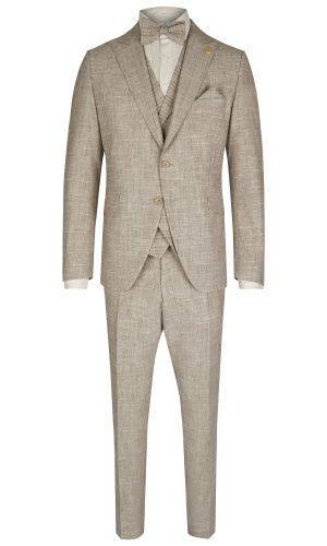 Wilvorst slim fit, mogyoró barna öltöny férfi esküvői viselethez