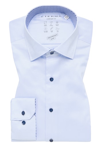 4187_12_F142 Eterna slim fit, világos kék, hosszú ujjú ing férfi