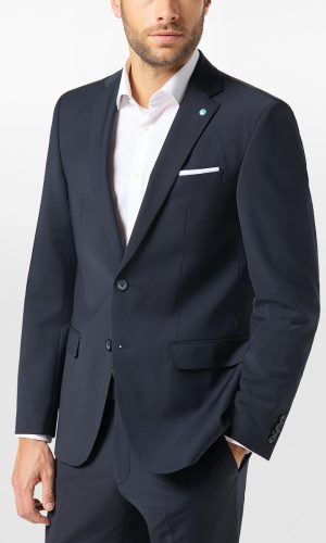 pierre cardin közép kék, slim fit öltöny