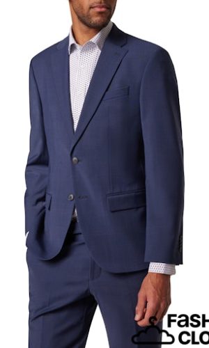 Pierre Cardin modern fit közép kék öltöny férfi ünnepi alkalmakra