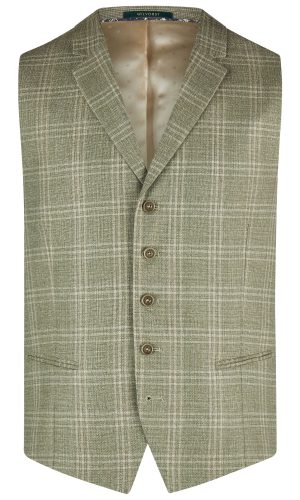 Wilvorst slim fit zöld vintage esküvői mellény férfi esküvői viselethez