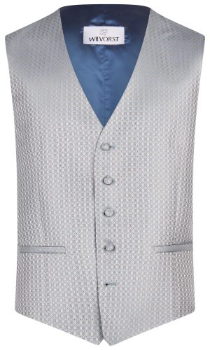 Wilvorst modern fit világos kék mintás esküvői mellény férfi esküvői viselethez