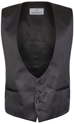 wilvorst slim fit fekete szmoking mellény