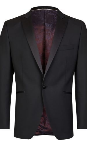 Wilvorst fekete, slim fit szmoking férfi