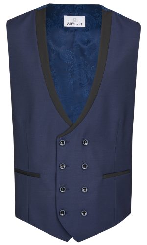 wilvorst slim fit sötét kék szmoking mellény