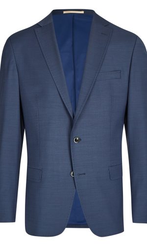 Atelier Torino slim fit, közép kék öltöny férfi ünnepi alkalmakra