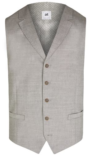 Atelier Torino slim fit szürke mellény férfi ünnepi alkalmakra