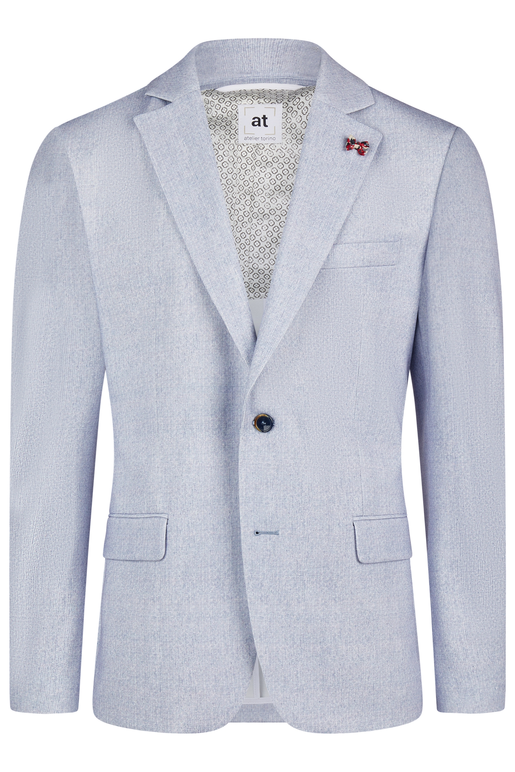 atelier torino slim fit, világos kék vintage esküvői öltöny