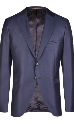 Wilvorst slim fit szilva kék selyemfényű esküvői öltöny férfi esküvői viselethez