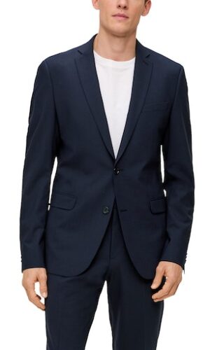 s.oliver sötét kék, slim fit öltöny