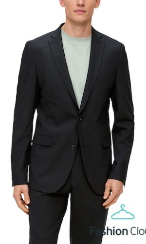 s.oliver slim fit fekete öltöny