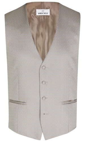 wilvorst slim fit szürke mintás esküvői mellény