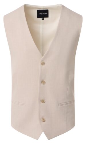 venti bézs slim fit esküvői mellény